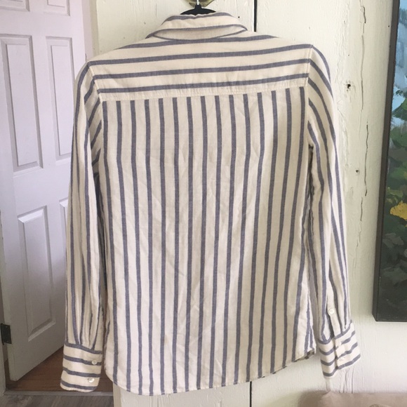Size 0 button down striped shirt from j crew - Picture 2 of 3
